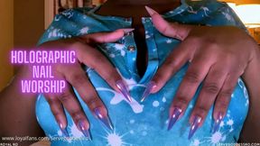 Holographic Nail Worship asmr experience