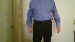 Mature Man Shows Off Big Balls in Solo Cock Masturbation Session