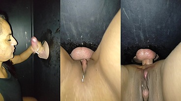 Meu marido corno adora me ver dando o cu para desconhecidos no gloryhole