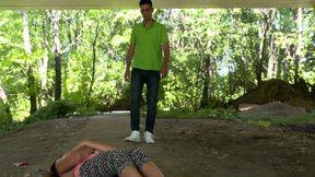 BIg ass brunette fucked and sprayed on her big boobs