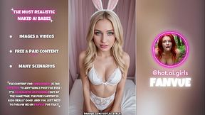 Curvy Easter bunnies in sexy lingerie show off big boobs and butts