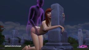 Cemetery session gets raw as she bangs her BF for one last lay
