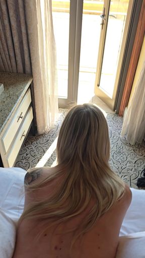 Real amateur milf fucked and creampied with hotel door open