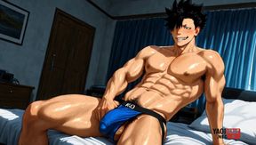 Kuroo's Twink Pole Destroyed in Yaoi Cartoon Creampie