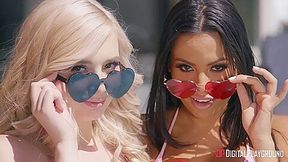 Ricky Johnsons Wild Poolside Threesome With Interracial Heat