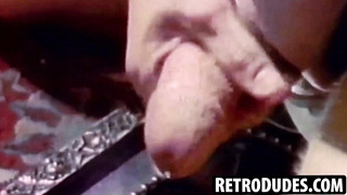 RetroDudes.com - Lean mustached Anthony Lee takes a hard oral and anal hammering