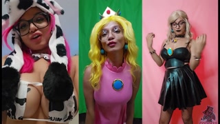 Goddess Rarity cosplays as Peach to give you a JOI