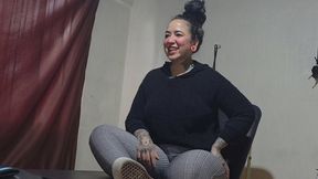 BBB Cari's first tickling interview (full body camera - 4K)