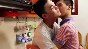 Asian Twin Delight: Hot Kisses Lead to Wild Bareback Passion – GayPorno 18+
