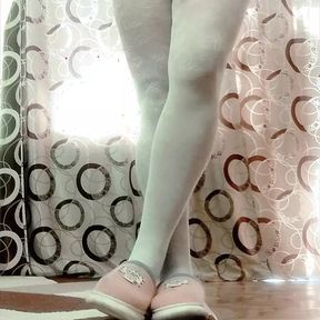 White pantyhose for teen are so sexy