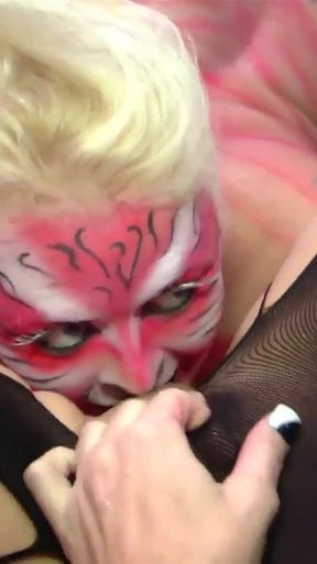 Courtney Cummz and Angel Vain are lesbians who enjoy their masked pussies