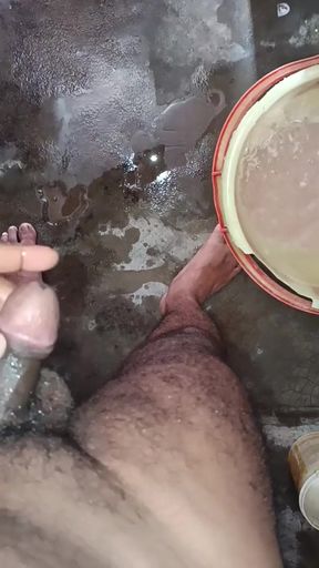 Bath room enjoying  blow job