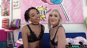 Spicy anal sex session with two models Alexis Tae and Jamie Jett