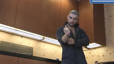 Twink blows beefed guy and gets poked in the ass deep and hard