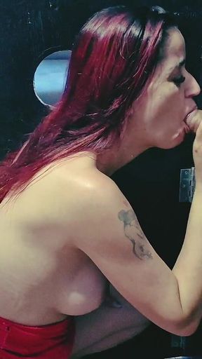 Wife Sucks off Strangers and Takes Their Loads at a Glory Hole!
