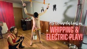 Ms Eduarda Leal uses slave for whipping and electroplay (1080 EN-sub)