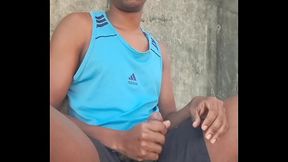 Black BBC enjoys a public handjob