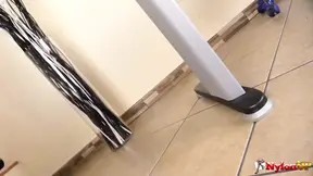 Hot Secretary Lady Scarlet Licks Her Feet in the Office