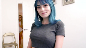 Teen Blu Haired Stepsister Jewelz & Natalie blow me!