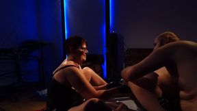 Marcus and Sandra playing with their toyboys ass