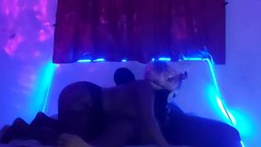 thick petite ebony milf takes bbc in smoking lounge