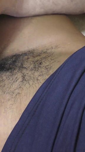 Black hairy cunt ready for big white cock
