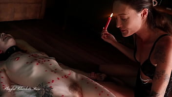 sensual candle wax play to a true submissive!