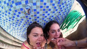 tropical wet threesome with kinky mary