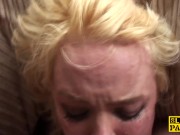 UK sub assfucked while dildofucking her pussy