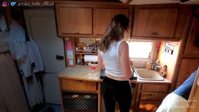 Camper Kitchen Make Out with Kissing & Fingering - Sensual Teasing Stepsister