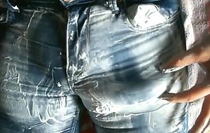 Men in tight jeans and shorts lycra spandex shiny