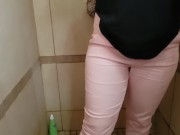 Stacey Reid Pisses in Her Pants in Her Girlfriends Shower!