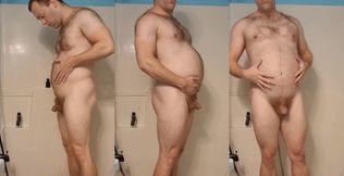 Bear belly inflation solo teased chubby gay kink