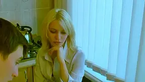 That horny blondie doesn't like the taste of her boyfriend's jizz