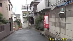 Public Asian Urination Scene