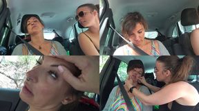 Nomie in the car