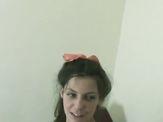 Coed Cofi Milan makes her breasty gf Jamie bang her stud