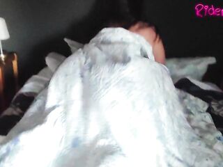 Stepmother waiting for stepson's declaration of love in her bed
