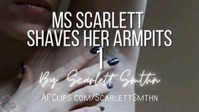 Ms Scarlett Shaves her Armpits