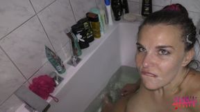 Gorgeous German babe tries to take a shower but gets interrupted by her lover