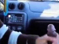 BBC gets a handjob in the car