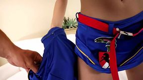 HORNY GIRL GETS FUCKED BY TWO MONSTER COCKS TO CUMSHOT