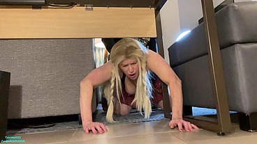 Stuck Step-Daughter Gets Fucked Doggystyle By Horny Step-Dad