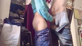 Wow first time hold my stepbrother big monster cock and hardcore bareback