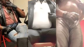 tight leather & denim dom dad smoke cum scenes