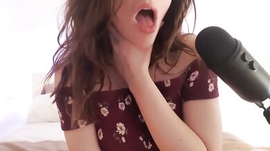 ASMR girlfriend begs for your tongue on her dripping pussy