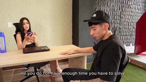 My Boss Is a Latina with a Tight Pussy! Latina with Big Tits Rides a Huge Cock on the Office!