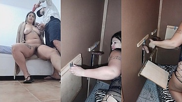 Loira safada se produzindo com o cabeleireiro a domicílio pra aprontar na balada