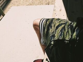 Trying To Not Get Caught In The Park Tugjob & Footjob!