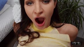 Blow with a brunette in a steamy windy affair of passion